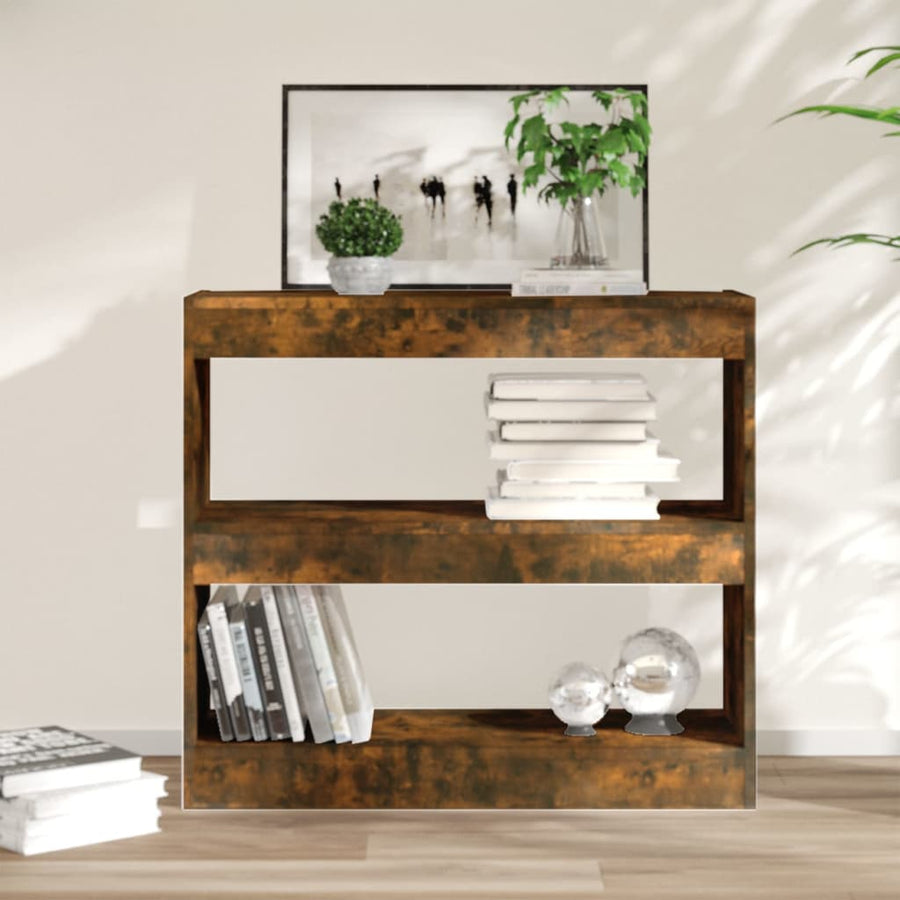 Boekenkast/Kamerscherm 80X30X72 Cm Kleurig Gerookt eiken