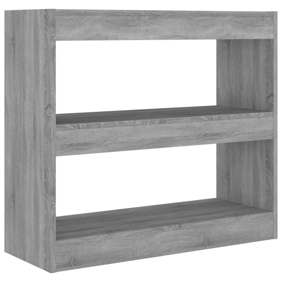 Boekenkast/Kamerscherm 80X30X72 Cm Eikenkleurig Grijs sonoma