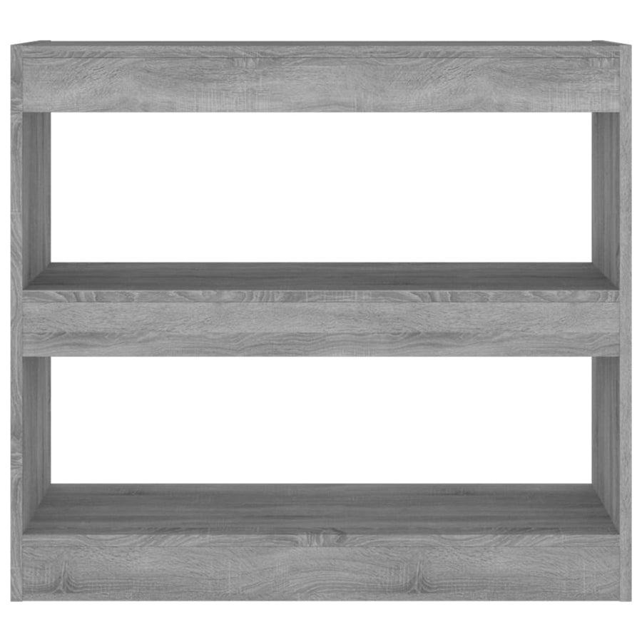 Boekenkast/Kamerscherm 80X30X72 Cm Eikenkleurig Grijs sonoma
