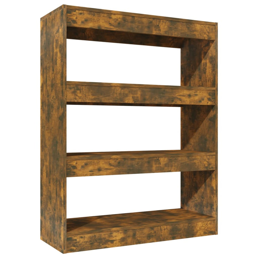 Boekenkast/Kamerscherm 80X30X03 Cm Bewerkt Hout Sonoma Eiken Gerookt eiken
