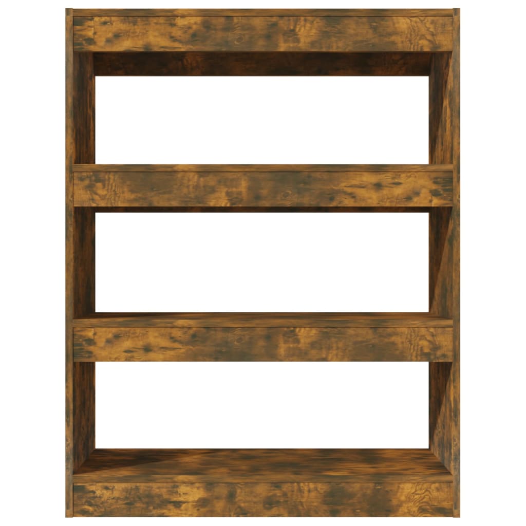 Boekenkast/Kamerscherm 80X30X03 Cm Bewerkt Hout Sonoma Eiken Gerookt eiken