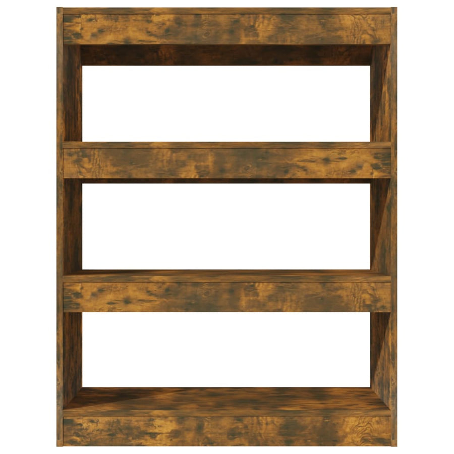Boekenkast/Kamerscherm 80X30X03 Cm Bewerkt Hout Sonoma Eiken Gerookt eiken