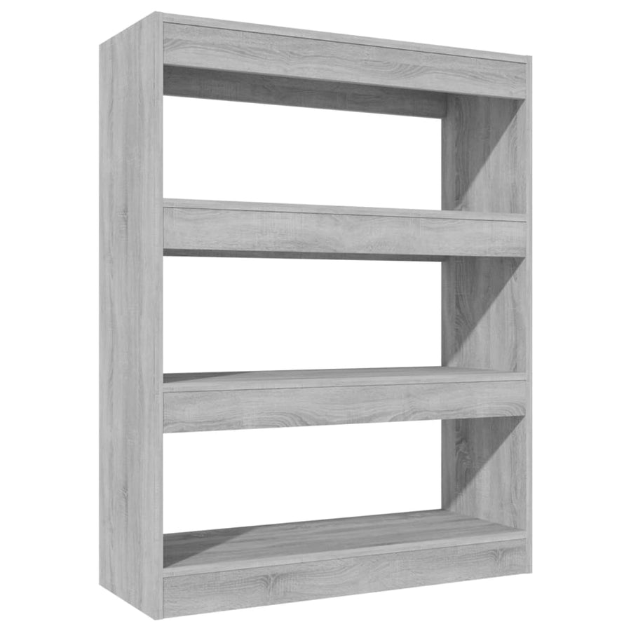 Boekenkast/Kamerscherm 80X30X03 Cm Bewerkt Hout Grijs sonoma