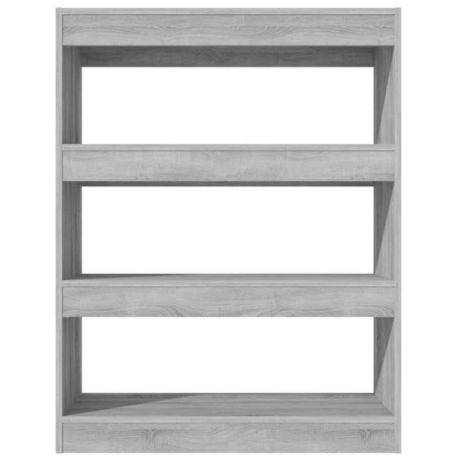 Boekenkast/Kamerscherm 80X30X03 Cm Bewerkt Hout Grijs sonoma