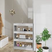 Boekenkast kamerscherm 80x30x103 cm grijs sonoma