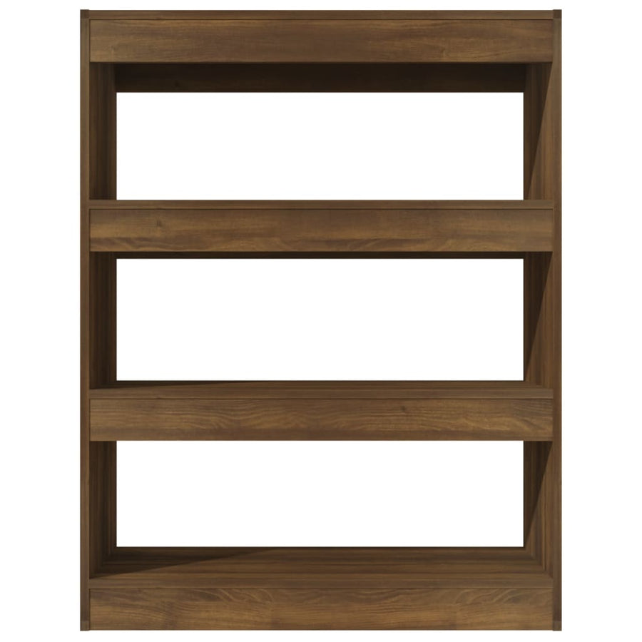 Boekenkast/Kamerscherm 80X30X03 Cm Bewerkt Hout Bruineiken bruin eikenkleur