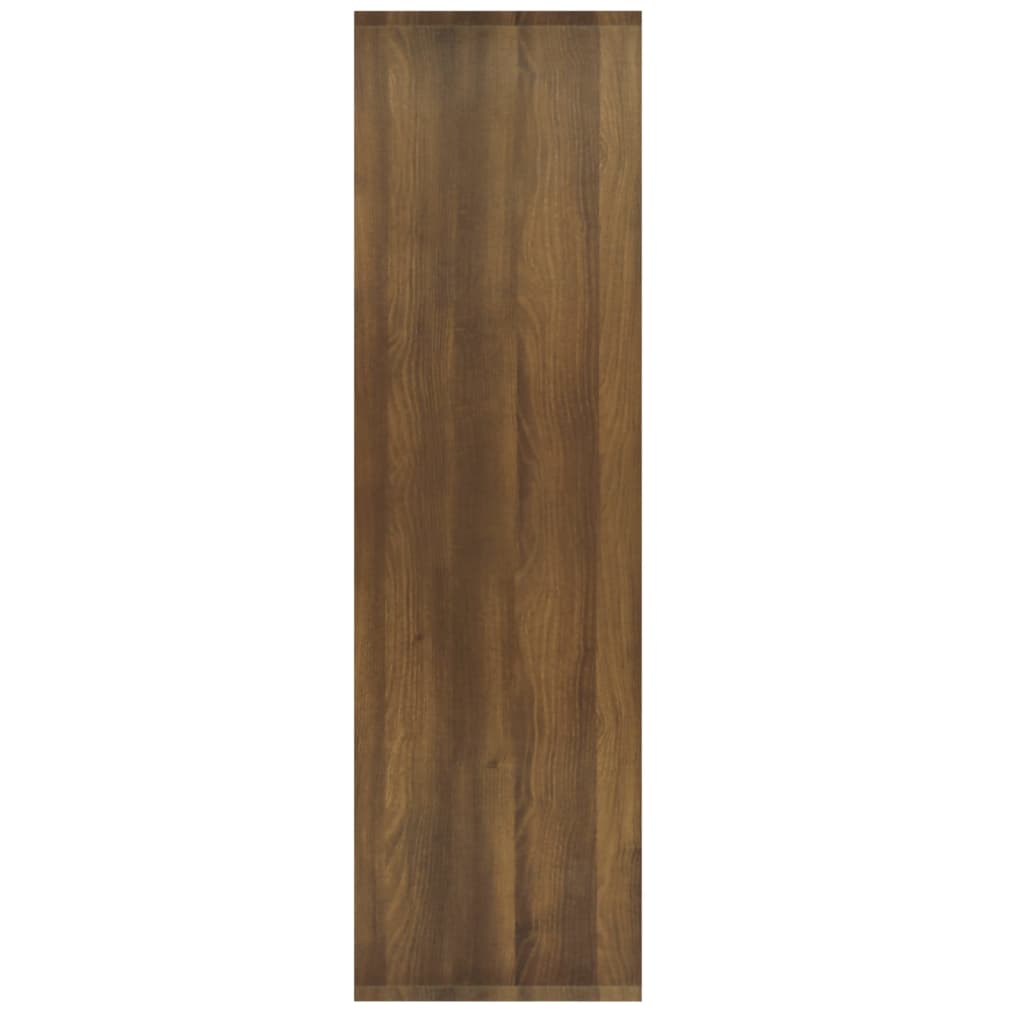 Boekenkast/Kamerscherm 80X30X03 Cm Bewerkt Hout Bruineiken bruin eikenkleur