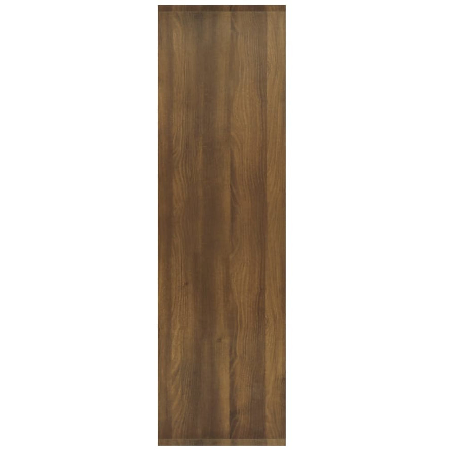 Boekenkast/Kamerscherm 80X30X03 Cm Bewerkt Hout Bruineiken bruin eikenkleur