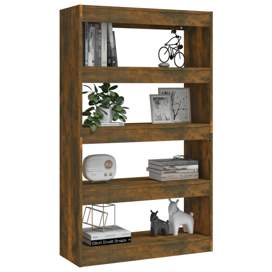 Boekenkast/Kamerscherm 80X30X35 Cm Spaanplaat Gerookt eiken