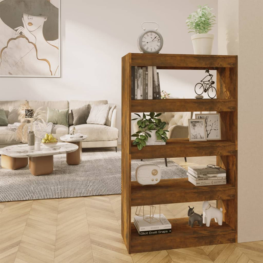 Boekenkast/Kamerscherm 80X30X35 Cm Spaanplaat Gerookt eiken