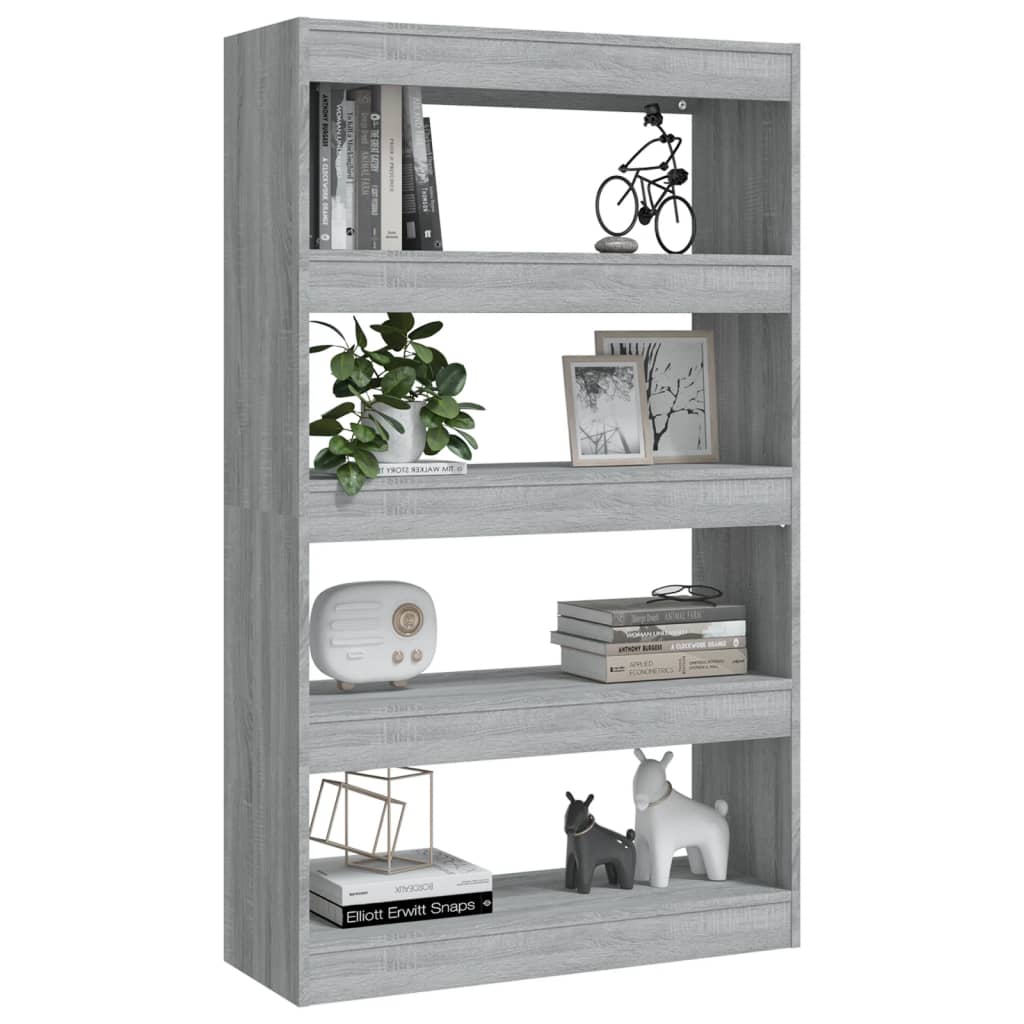 Boekenkast/Kamerscherm 80X30X35 Cm Spaanplaat Sonoma Grijs