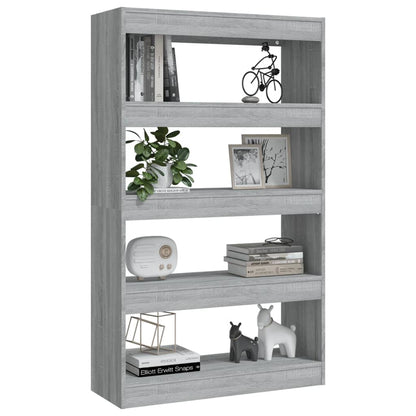 Boekenkast/Kamerscherm 80X30X35 Cm Spaanplaat Sonoma Grijs