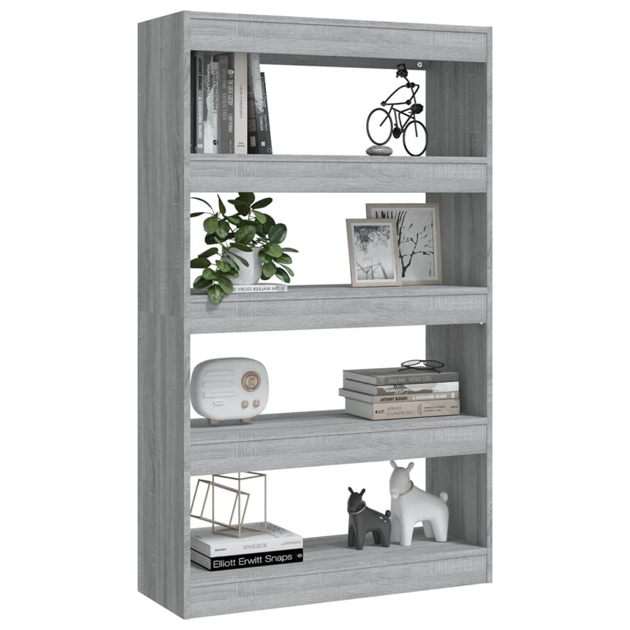 Boekenkast/Kamerscherm 80X30X35 Cm Spaanplaat Sonoma Grijs