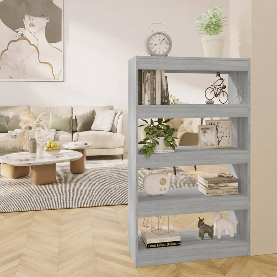 Boekenkast/Kamerscherm 80X30X35 Cm Spaanplaat Sonoma Grijs