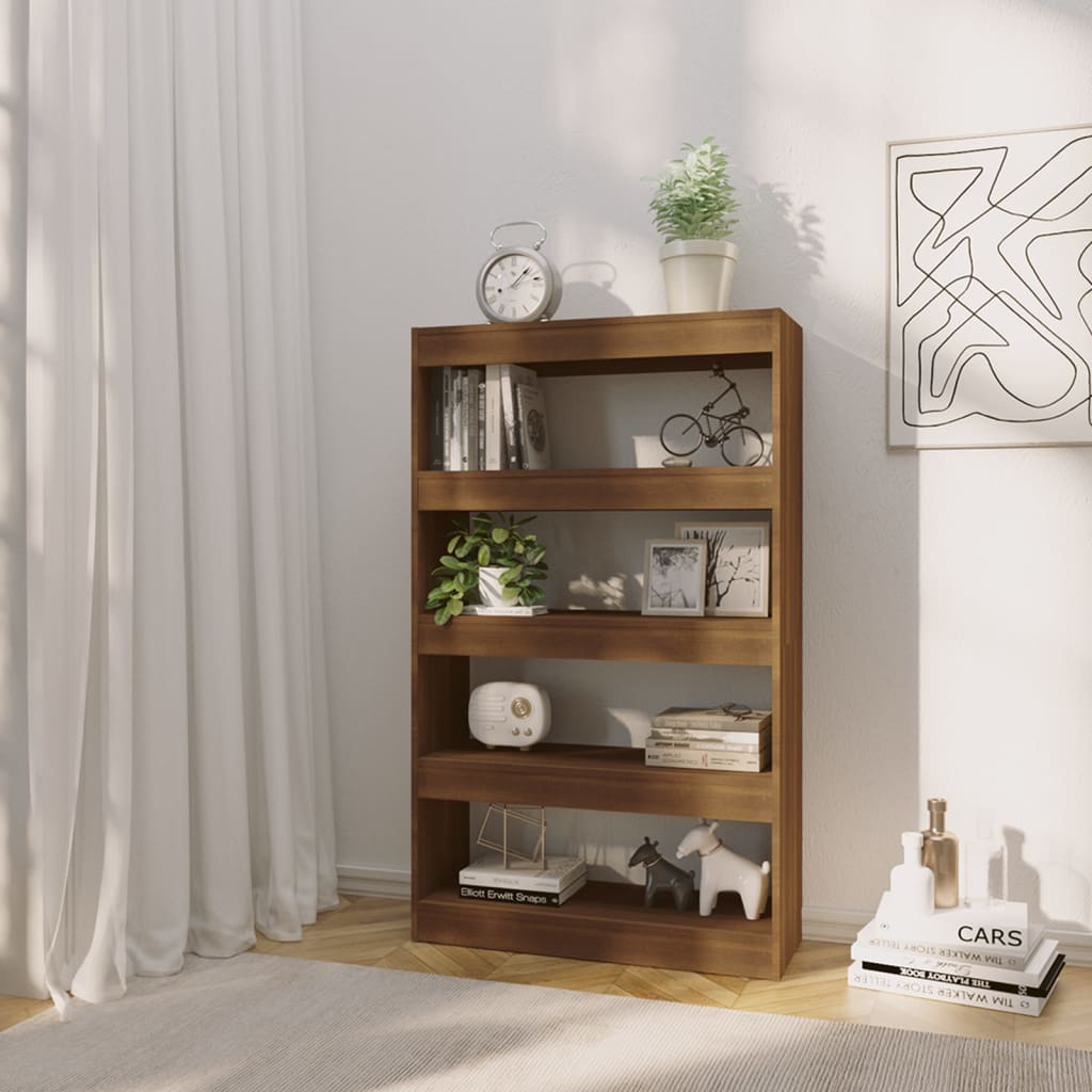 Boekenkast/Kamerscherm 80X30X35 Cm Spaanplaat Bruineikenkleur bruin eikenkleur