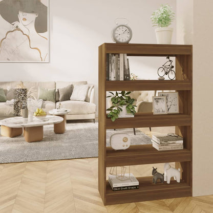 Boekenkast/Kamerscherm 80X30X35 Cm Spaanplaat Bruineikenkleur bruin eikenkleur