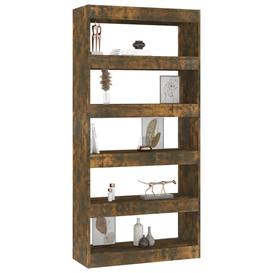 Boekenkast/Kamerscherm 80X30X66 Cm Spaanplaat Gerookt eiken