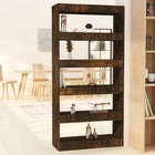 Bookcase/room divider 80x30x166 cm chipboard smoked oak