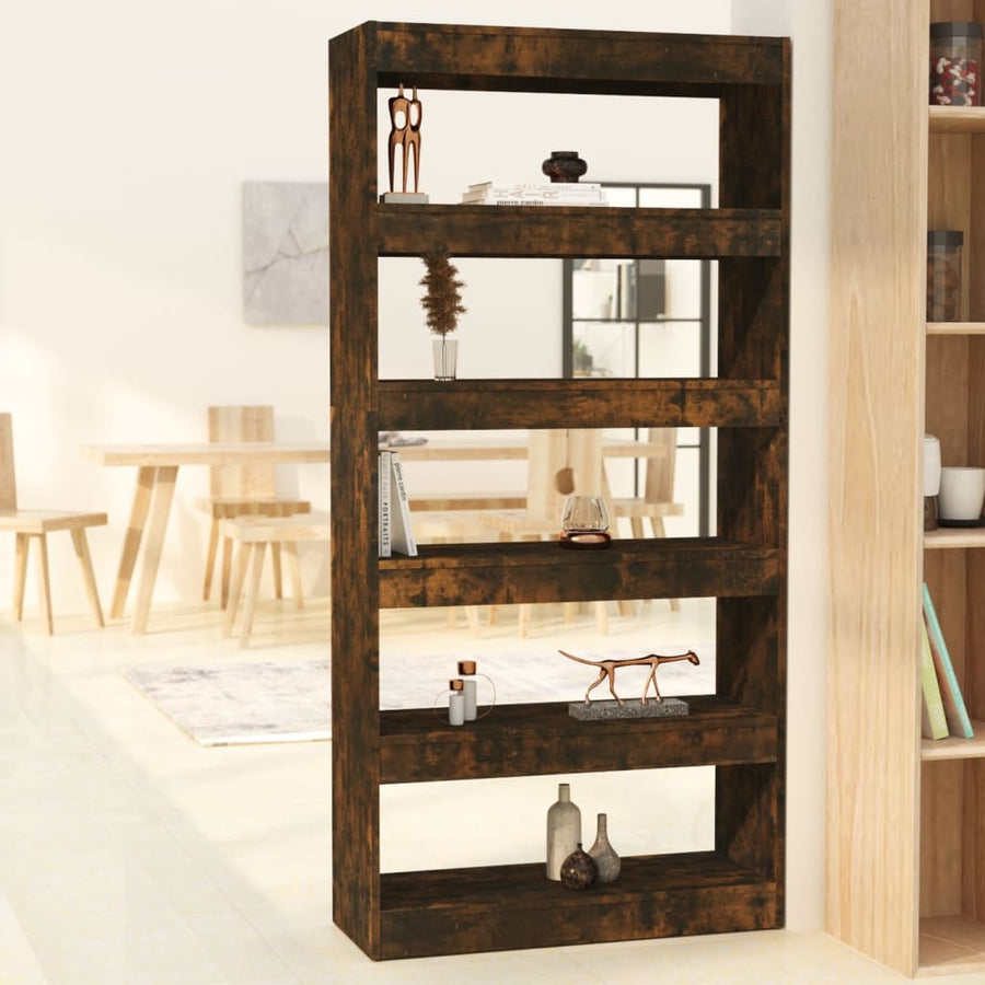 Boekenkast/Kamerscherm 80X30X66 Cm Spaanplaat Gerookt eiken