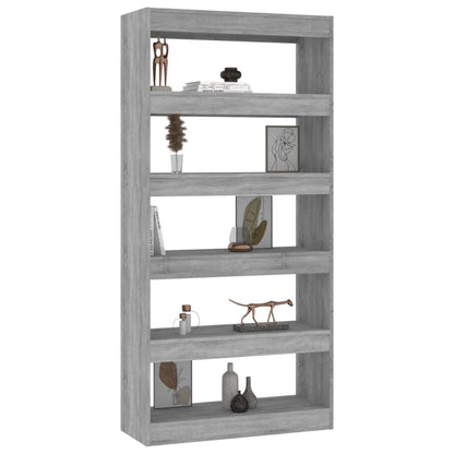 Boekenkast/Kamerscherm 80X30X66 Cm Spaanplaat Sonoma Grijs