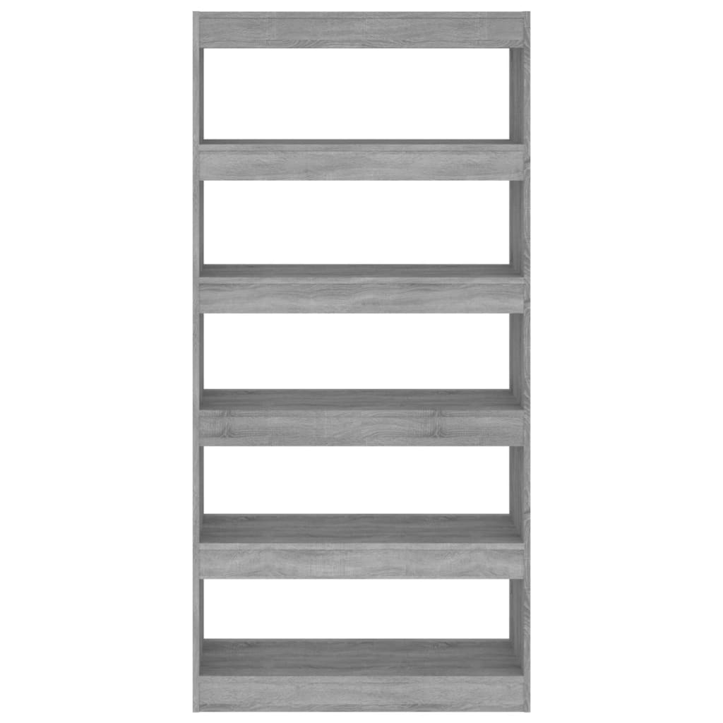 Boekenkast/Kamerscherm 80X30X66 Cm Spaanplaat Sonoma Grijs