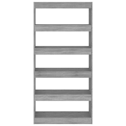 Boekenkast/Kamerscherm 80X30X66 Cm Spaanplaat Sonoma Grijs