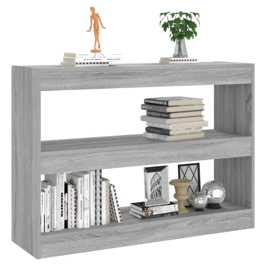 Boekenkast/Kamerscherm 00X30X72 Cm Eikenkleurig Grijs sonoma