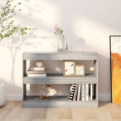 Boekenkast/Kamerscherm 00X30X72 Cm Eikenkleurig Grijs sonoma