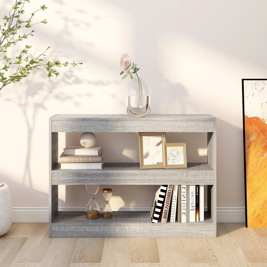 Boekenkast/Kamerscherm 00X30X72 Cm Eikenkleurig Grijs sonoma