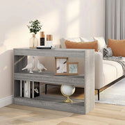 Boekenkast kamerscherm 100x30x72 cm grijs sonoma eiken