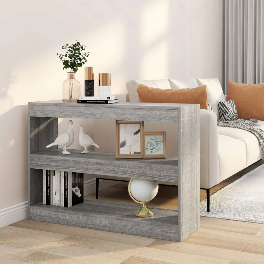 Boekenkast/Kamerscherm 00X30X72 Cm Eikenkleurig Grijs sonoma