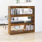 Bookshelf/room divider 100x30x103 cm smoked oak look