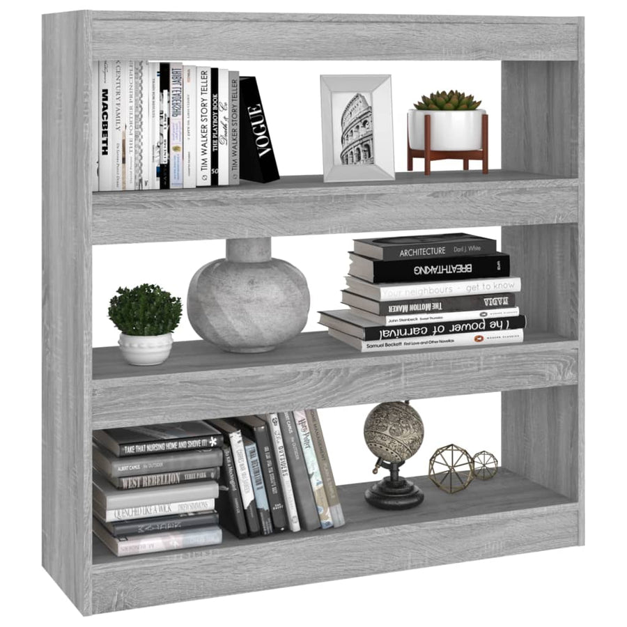Boekenkast/Kamerscherm 00X30X03 Cm Eikenkleurig Grijs sonoma