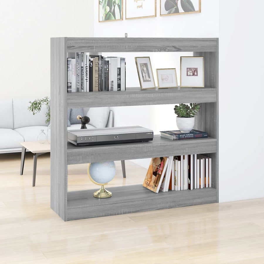 Boekenkast/Kamerscherm 00X30X03 Cm Eikenkleurig Grijs sonoma