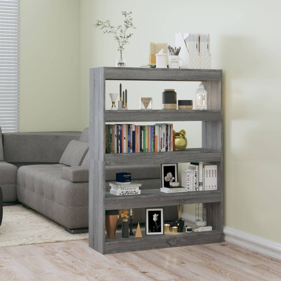 Boekenkast/Kamerscherm 00X30X35 Cm Eikenkleurig Grijs sonoma