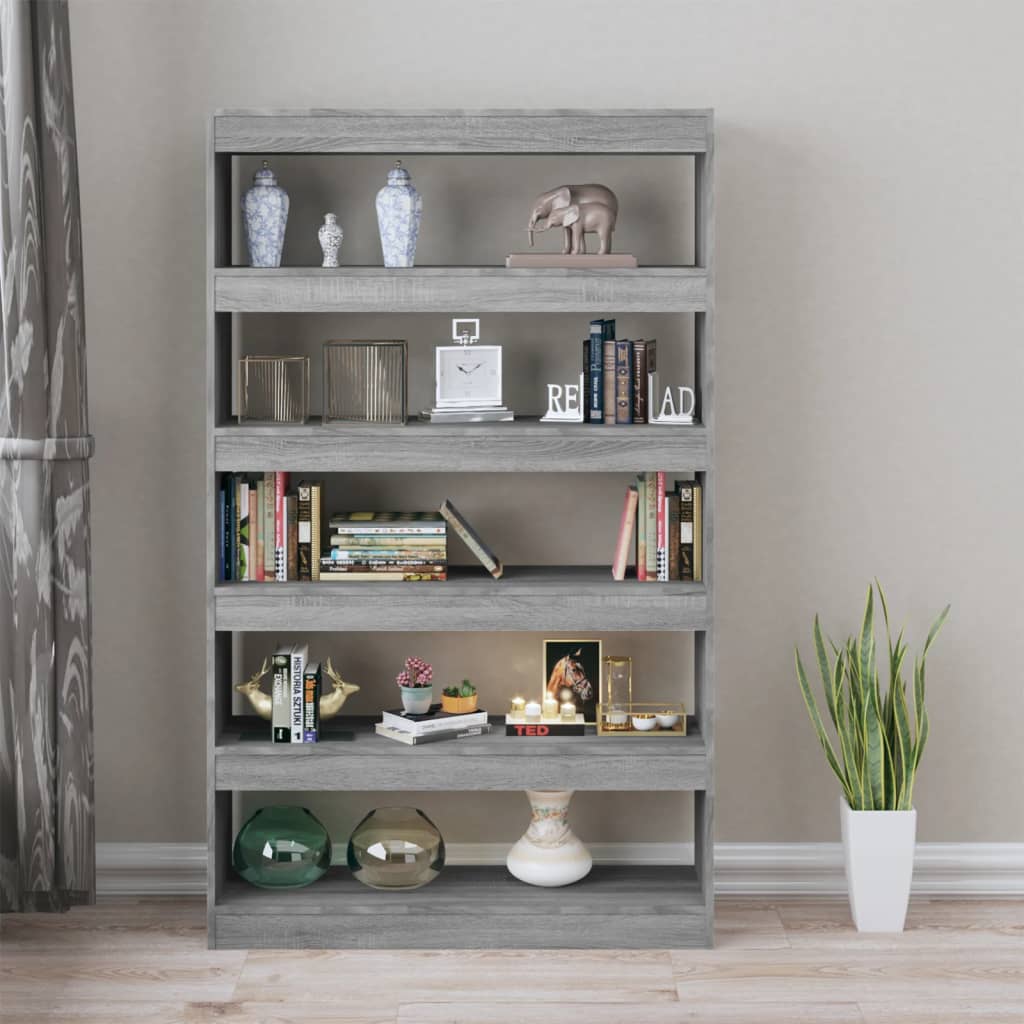 Boekenkast/Kamerscherm 00X30X66 Cm Eikenkleurig Grijs sonoma