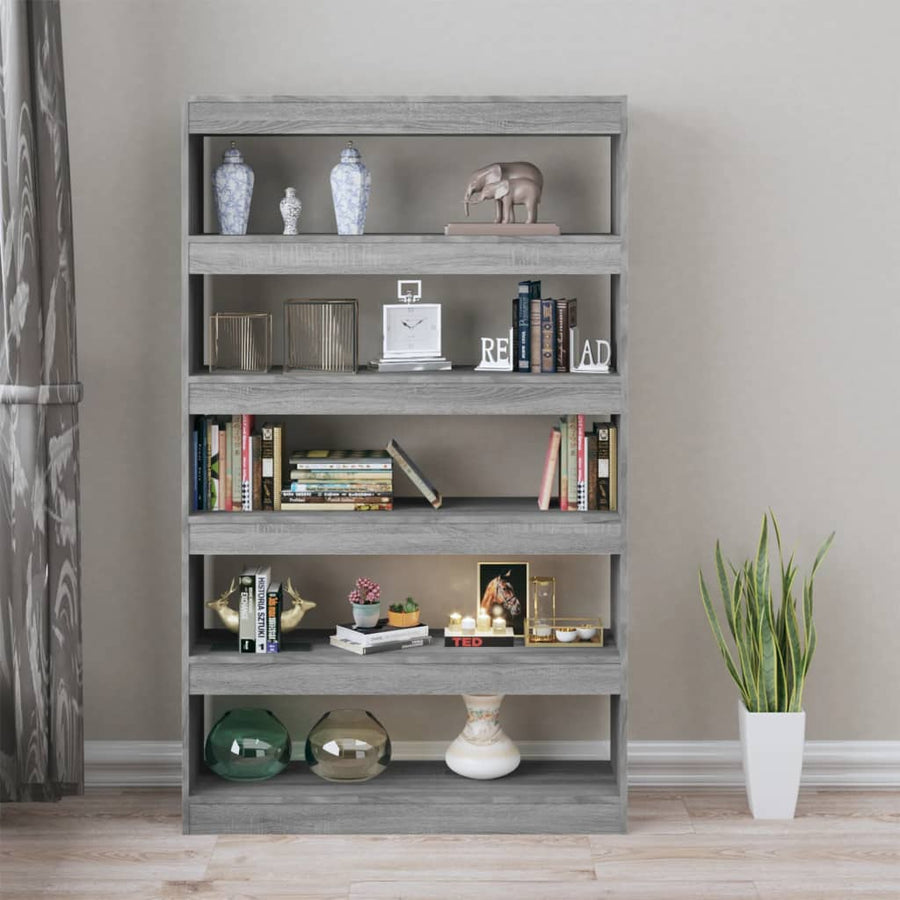 Boekenkast/Kamerscherm 00X30X66 Cm Eikenkleurig Grijs sonoma