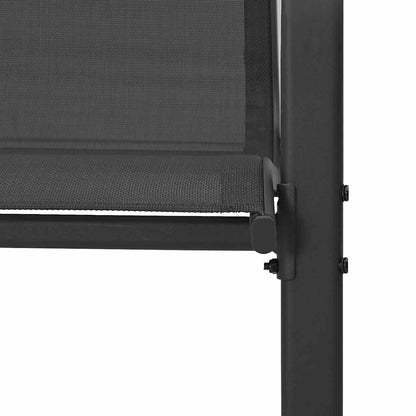 Tuinstoelen Stapelbaar 2 St Textileen Stof Zwart