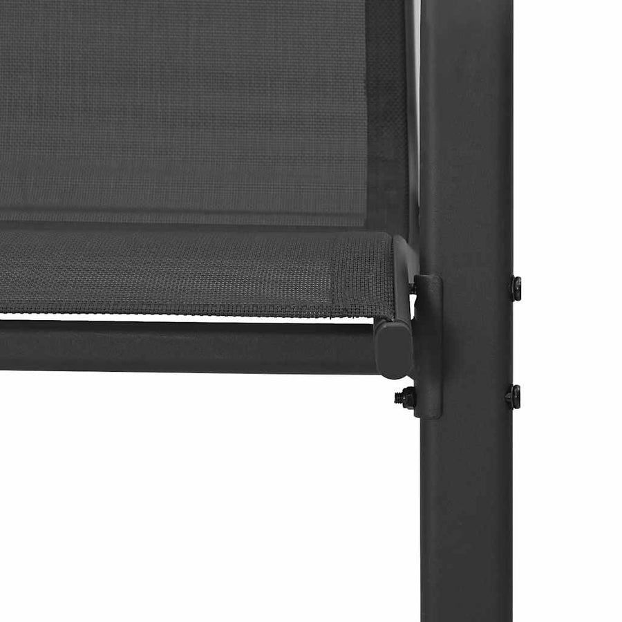 Tuinstoelen Stapelbaar 2 St Textileen Stof Zwart