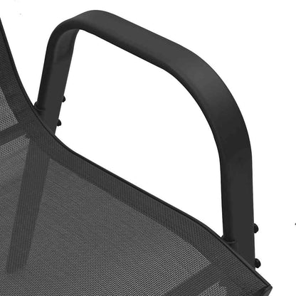 Tuinstoelen Stapelbaar 2 St Textileen Stof Zwart