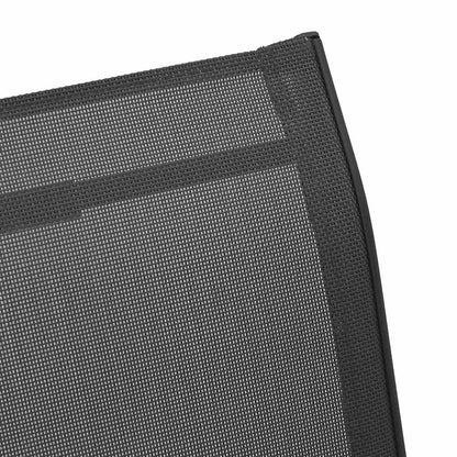 Tuinstoelen Stapelbaar 2 St Textileen Stof Zwart