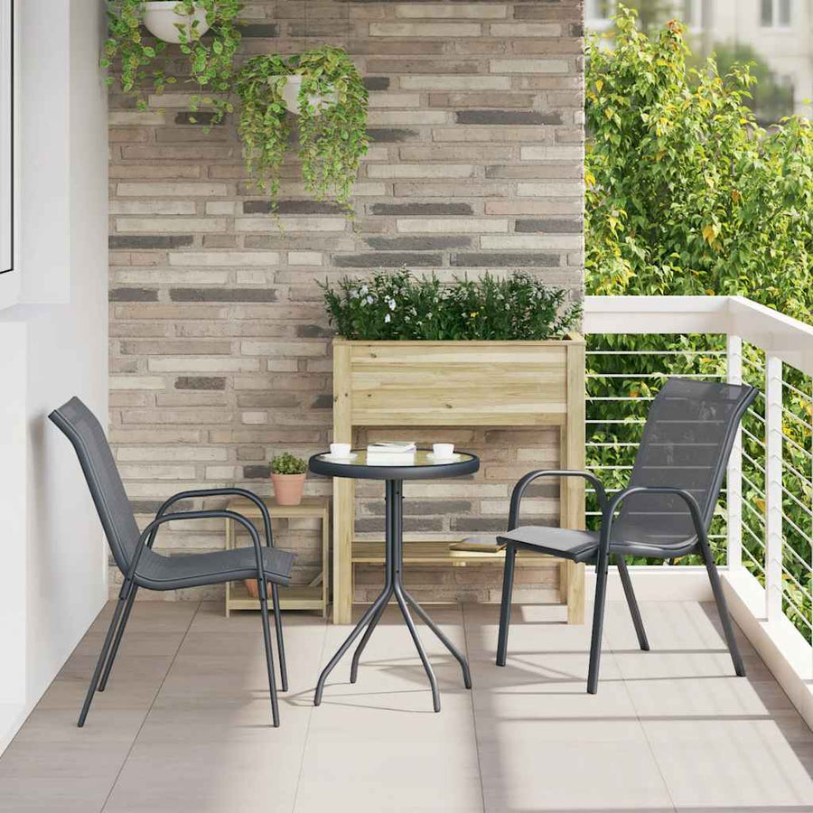 Tuinstoelen Stapelbaar Textileen Stof 2