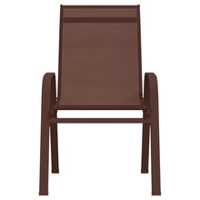 Tuinstoelen Stapelbaar Textileen Stof 2 Bruin