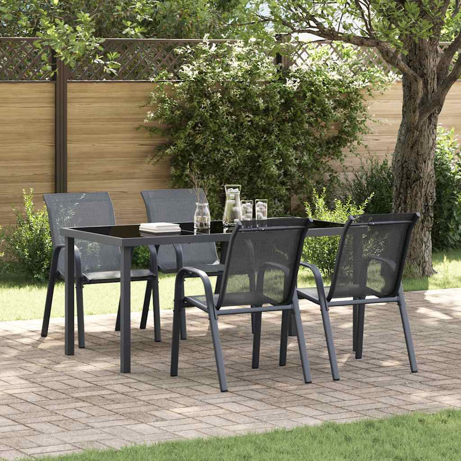 Tuinstoelen Stapelbaar Textileen Stof 4