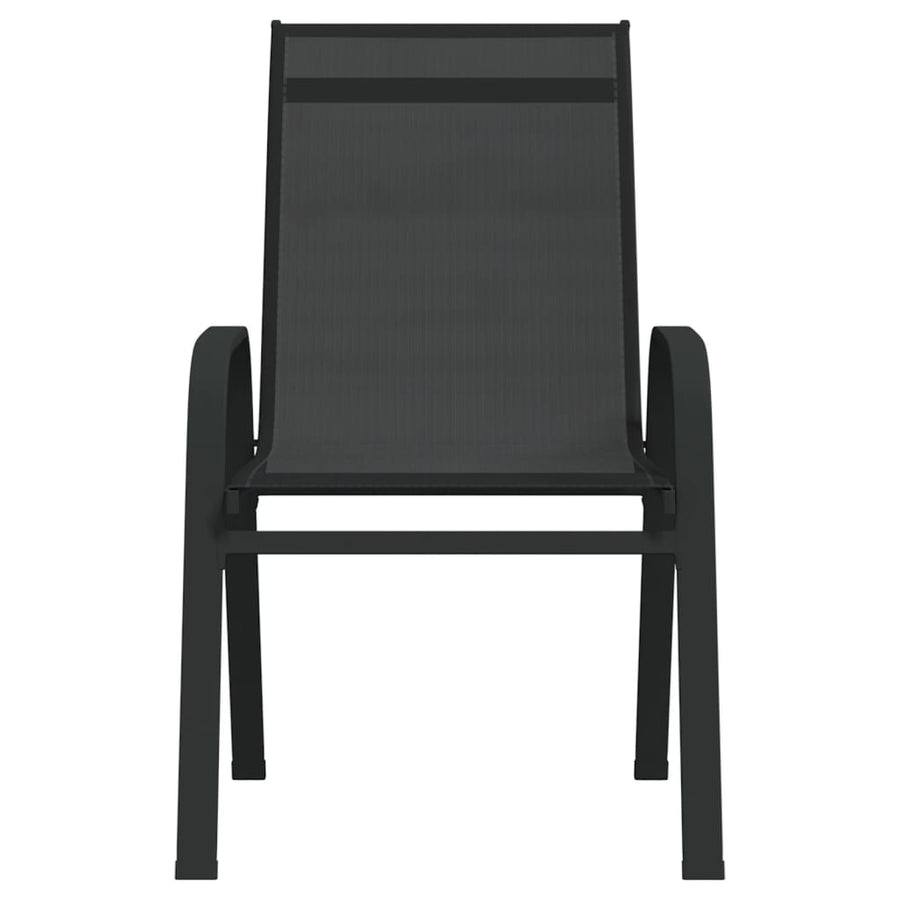 Tuinstoelen Stapelbaar Textileen Stof 6 Zwart