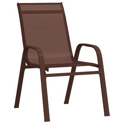 Tuinstoelen Stapelbaar Textileen Stof 6 Bruin