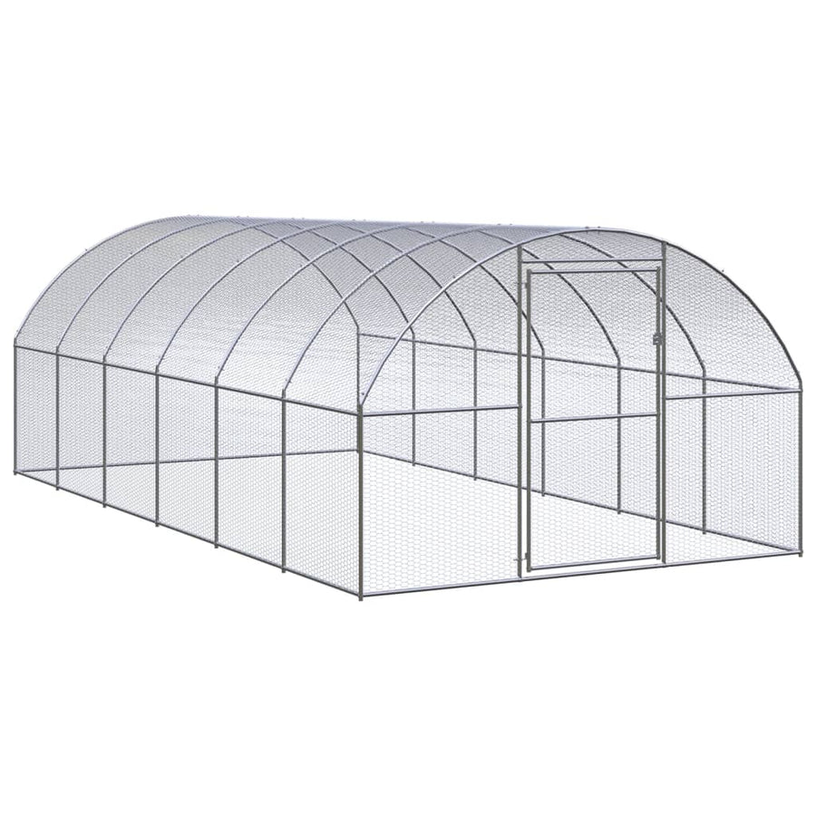 Kippenren 3x6x2 m gegalvaniseerd staal 3 x 6 x 2 m Zonder luifel