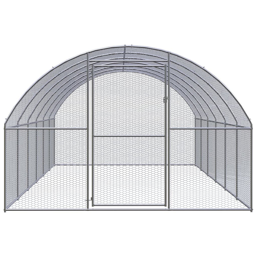 Kippenren 3x6x2 m gegalvaniseerd staal 3 x 6 x 2 m Zonder luifel
