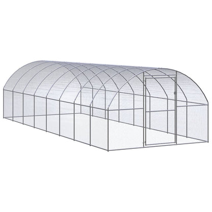 Kippenren 3x8x2 m gegalvaniseerd staal 3 x 8 x 2 m