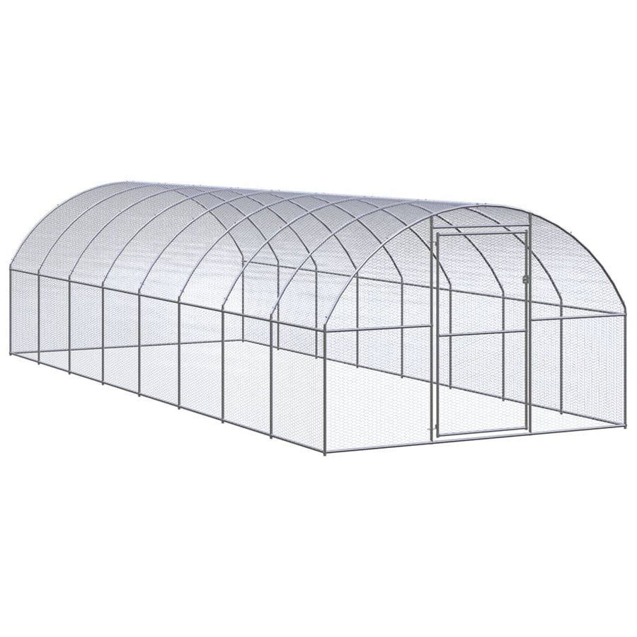 Kippenren 3x8x2 m gegalvaniseerd staal 3 x 8 x 2 m